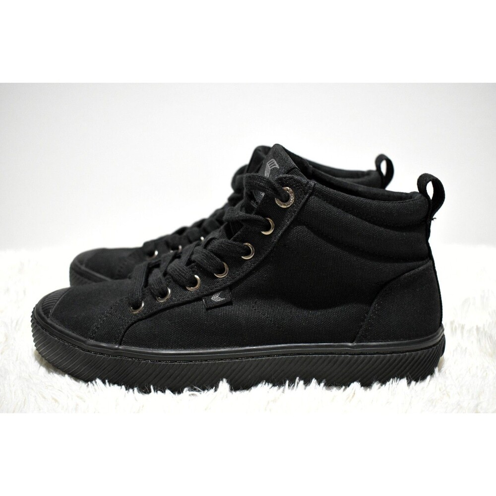 Cariuma OCA Women’s Size 8 High Shoes Trainers Athletic All Black Canvas Sneaker